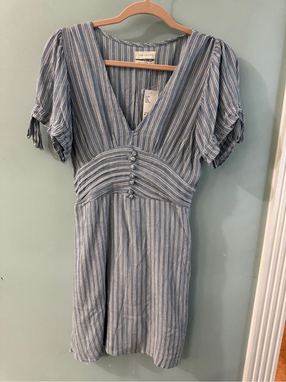 Urban Outfitters Blue & White Striped Mini Dress - Picture 2 of 4